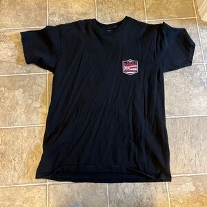Vans Black Short-Sleeve Tee with Red Hawaii Chest Patch